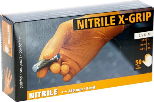 Rękawice nitrylowe X-GRIP 50szt 240mm Kerbl rozm.M