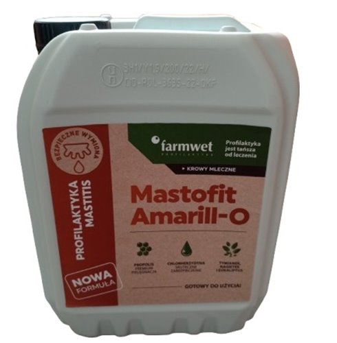Dipping Mastofit Amarillo 5 l kwas mlekowy chlorhexydyna propolis