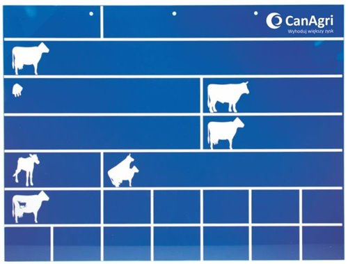 Tablica stanowiskowa 40 x 30 cm niebieska Can Agri suchościeralna