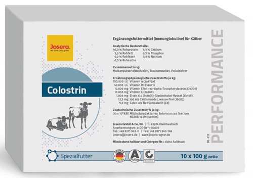 Colostrin 100g mieszanka immunoglobuliny wzmocnienie odporność cieląt