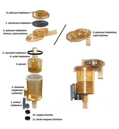 Obudowa indykatora DuoVac DV szklanka zamiennik
