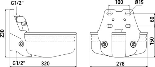 Poidło dla krów mlecznych E21, 5 l, stalowe