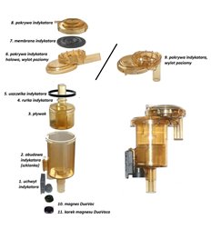 Pokrywa indykatora dojarki wylot pionowy DV DuoVac zamiennik