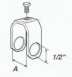 Uchwyt instalacyjny rur ocynk 1/2" x 1"